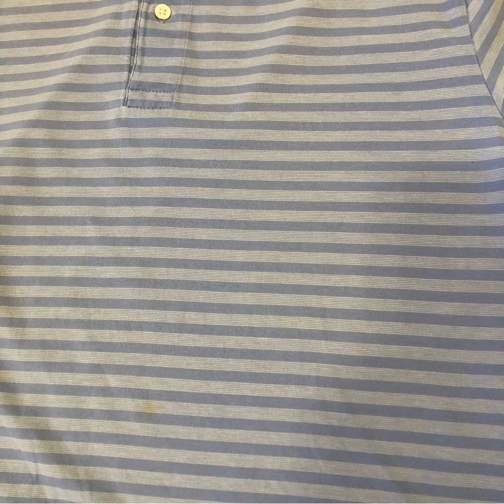 Banana Republic Men's Blue Stripes Polo Shirt - Size Large - Picture 5 of 7